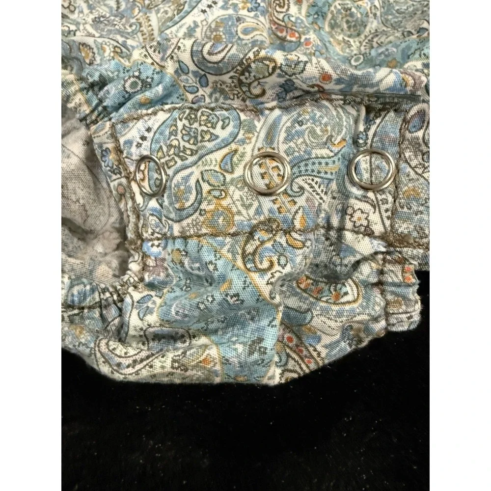 Infant Western Wear One Piece 9-12 Months Pearl Snaps Long Sleeve Paisley Print